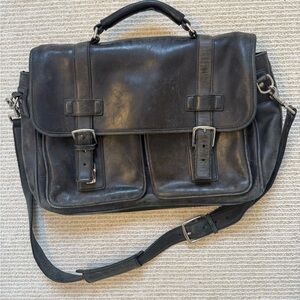 Coach Well-loved Briefcase - Black Leather Bag